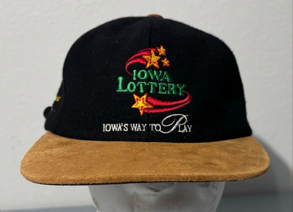 Iowa Lottery Way To Play Gold Green Black Embroidered Baseball Hat Cap Ltd